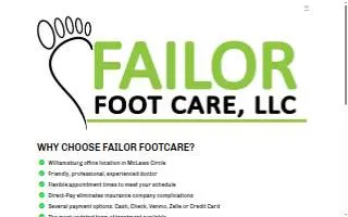 Failor FootCare LLC website