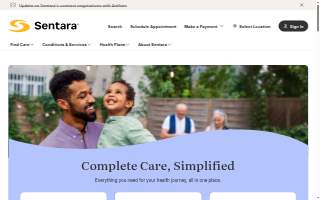 Sentara Home Care Services website