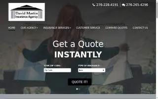 David Martin Insurance Agency Inc. website
