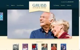 Grubb Funeral Home website