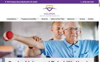 Holston Health & Rehabilitation website