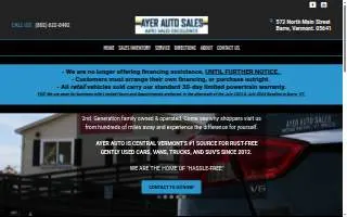Ayer Auto Sales website