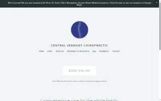 Central Vermont Chiropractic website