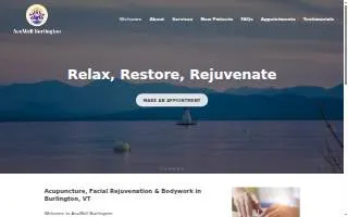 AcuWell Burlington website
