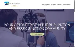 Eyecare of Vermont website