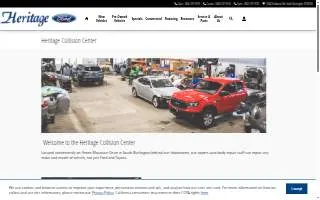 Heritage Collision Center website