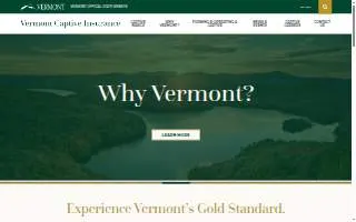 Vermont Captive Insurance website