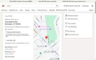 Walgreens of Burlington website