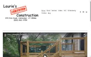 Lauries Certified Construction website