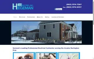Hegeman Electric, Inc. website