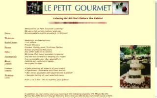 Le Petit Gourmet Catering website