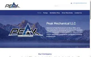 Peak Mechanical website