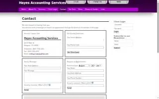 Hayes Accounting Services website