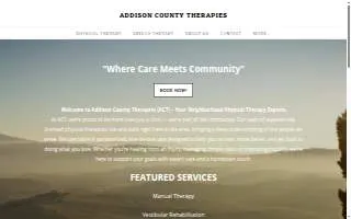 Addison County Therapies - Vergennes website