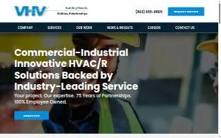 VHV Company - Full Service HVAC/R & Plumbing Construction and Service Repair website