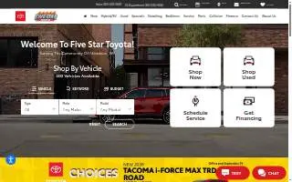 Five Star Toyota of Aberdeen website