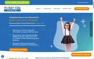 Harbor Kids Dental of Aberdeen website