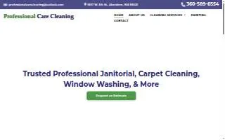 Professional Care Cleaning website