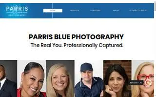Parris Blue Photography website