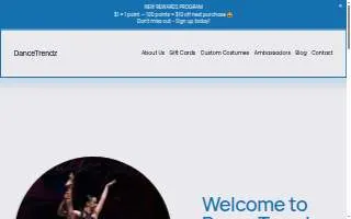 DanceTrendz website