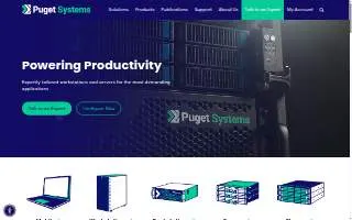 Puget Systems website