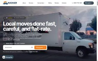 Rainier Delivery and Moving website