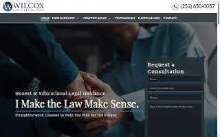 Wilcox Law Office, PLLC website