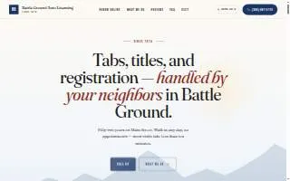 Battle Ground Auto License website