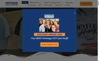 Uptown Screen Printing website