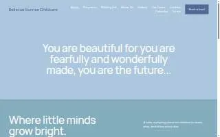Bellevue Sunrise Childcare website