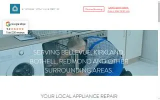 Eastside Appliance Repair website