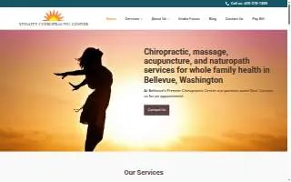 Vitality Chiropractic Center website
