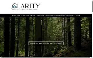 Clarity Mental Health & Recovery website