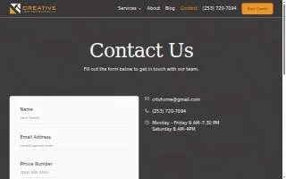 Creative Home Construction LLC website