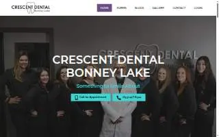 Crescent Dental Bonney Lake website
