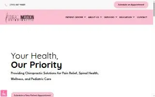 Ideal Motion Chiropractic website