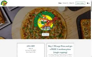 Robin Hood Pizza website