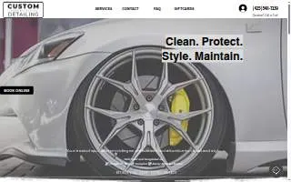 Custom Automotive Detailing website