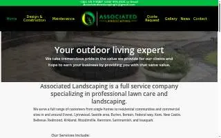 Associated Landscaping website
