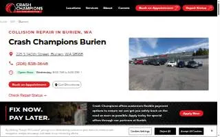 Crash Champions Collision Repair Burien website