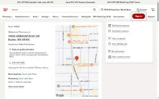 Walgreens Pharmacy of Burien website