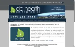 DC Health Chiropractic website