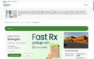 Haggen Pharmacy of Burlington website