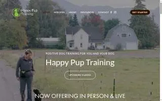 Happy Pup Training of Burlington website