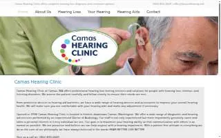 Camas Hearing Clinic website