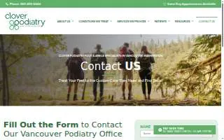 Clover Podiatry PLLC of Camas website