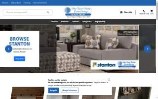 One Stop Home Furnishings of Camas website