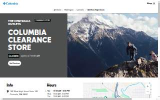 Columbia Clearance Store