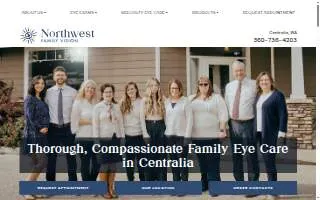 Northwest Family Vision website