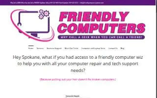 Friendly Computers Spokane website